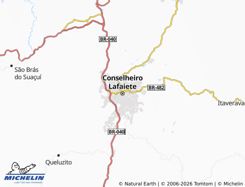 Mappa MICHELIN Conselheiro Lafaiete - ViaMichelin