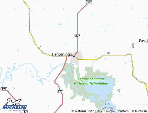 Mappa MICHELIN Tishomingo - ViaMichelin