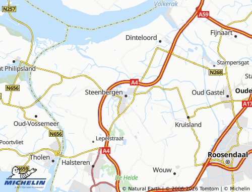 MICHELIN Steenbergen map - ViaMichelin