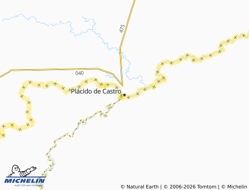MICHELIN Plácido de Castro map - ViaMichelin
