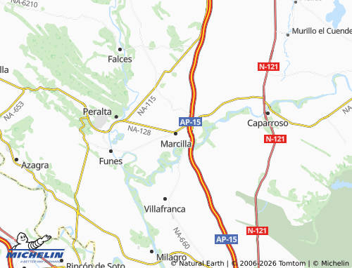 MICHELIN-Landkarte Marcilla - ViaMichelin