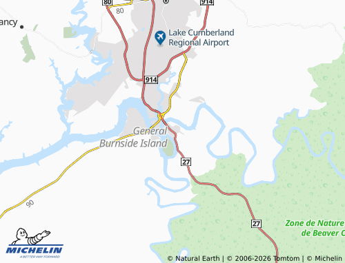 Mapa MICHELIN Burnside - ViaMichelin