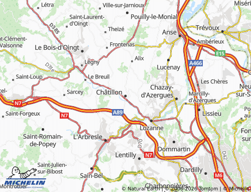 MICHELIN Châtillon map - ViaMichelin