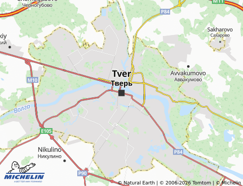 Carte MICHELIN Tver - ViaMichelin