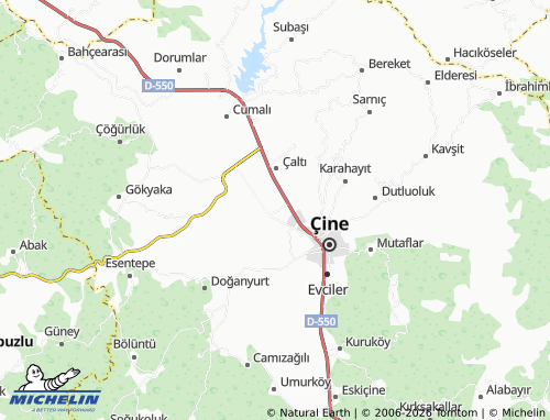 MICHELIN Yolboyu map - ViaMichelin
