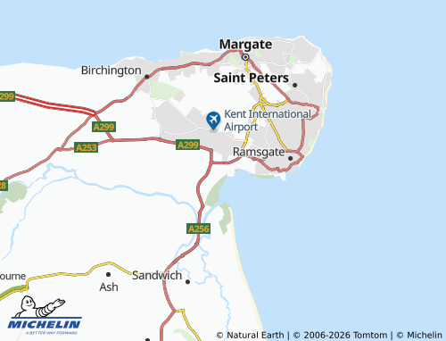 Carte MICHELIN Cliffsend - ViaMichelin