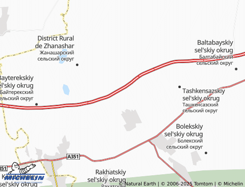 MICHELIN Saymasayskiy sel'skiy okrug map - ViaMichelin