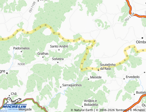 Mapa MICHELIN Vilar de Perdizes - ViaMichelin