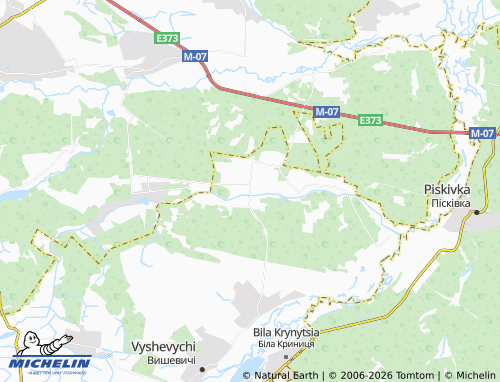 Mapa MICHELIN Vyrva - ViaMichelin