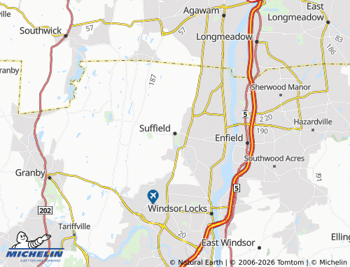 Mapa MICHELIN Suffield - ViaMichelin