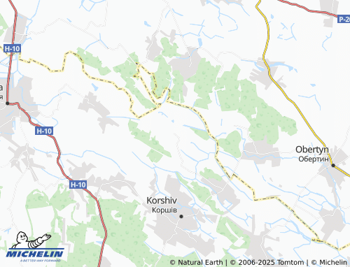 MICHELIN-Landkarte Bohorodychyn - ViaMichelin