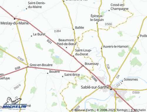 MICHELIN Saint-Loup-du-Dorat map - ViaMichelin