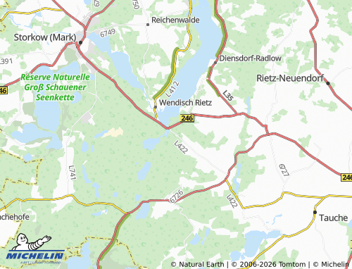 Kaart MICHELIN Wendisch Rietz Siedlung - ViaMichelin