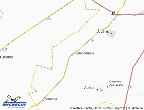 MICHELIN Pueblo Muñoz map - ViaMichelin