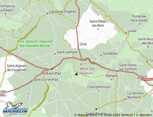 MICHELIN Lalacelle map - ViaMichelin