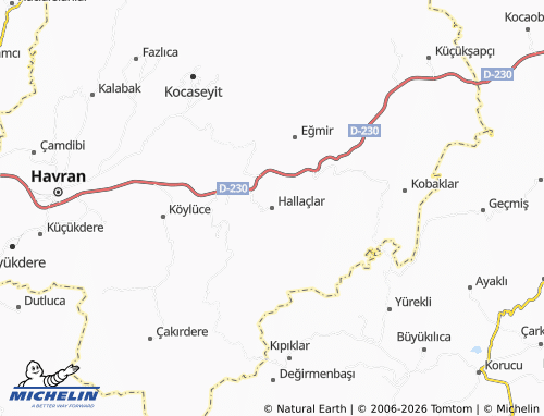 Mappa MICHELIN Hallaçlar - ViaMichelin