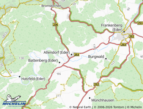 MICHELIN Allendorf (Eder) map - ViaMichelin