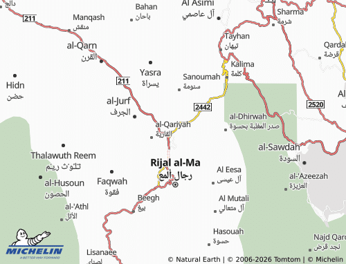 MICHELIN-Landkarte Mandar al-'Aws - ViaMichelin