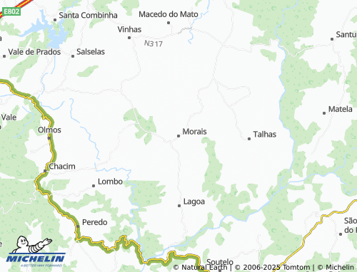 MICHELIN Morais map - ViaMichelin