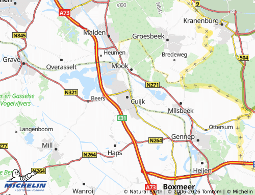 MICHELIN Cuijk map - ViaMichelin