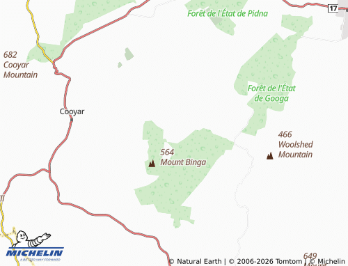 MICHELIN Mount Binga map - ViaMichelin