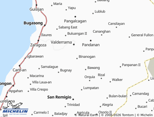 MICHELIN Binanogan map - ViaMichelin