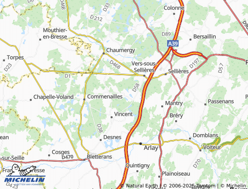 Carte MICHELIN Recanoz - ViaMichelin