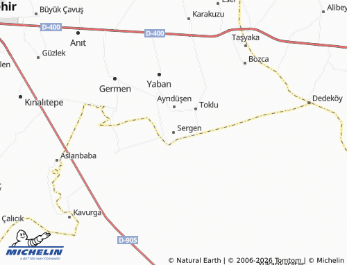 MICHELIN Sergen map - ViaMichelin