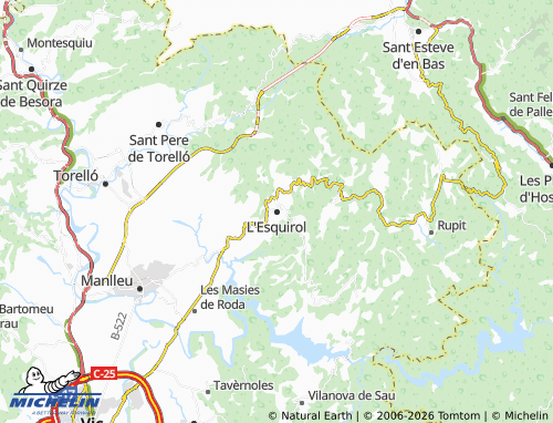 Carte MICHELIN L'Esquirol - ViaMichelin