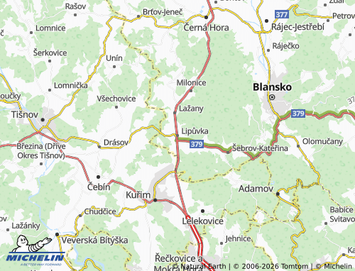 Mappa MICHELIN Lipůvka - ViaMichelin