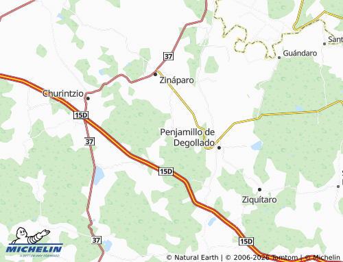 Mapa MICHELIN El Tigre, El Refugio - ViaMichelin
