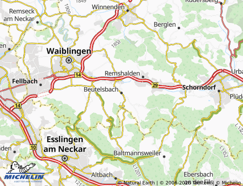 Mapa MICHELIN Beutelsbach - ViaMichelin