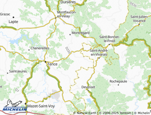 MICHELIN Le Mas-de-Tence map - ViaMichelin