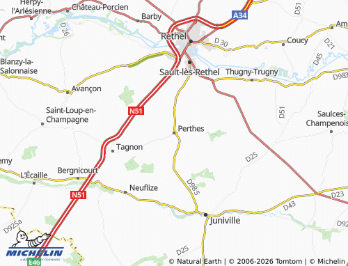 Carte MICHELIN Perthes - ViaMichelin