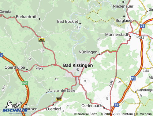 Mapa MICHELIN Saline Kissingen - ViaMichelin