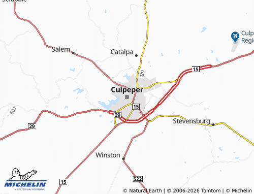 Kaart MICHELIN Culpeper - ViaMichelin