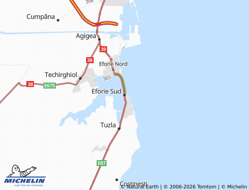Kaart MICHELIN Eforie Sud - ViaMichelin