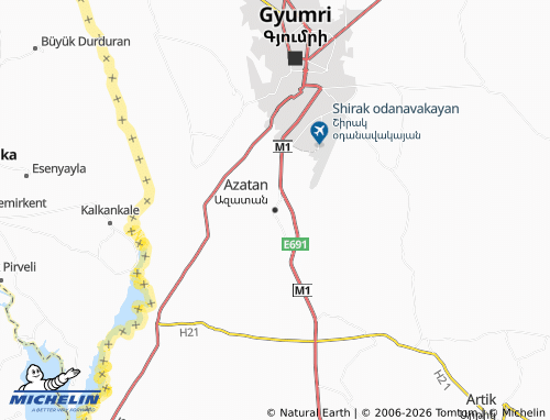 MICHELIN Azatan map - ViaMichelin