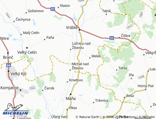MICHELIN Žitavce map - ViaMichelin