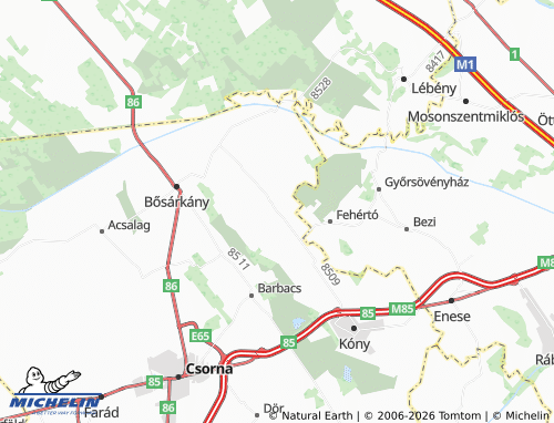 MICHELIN Markotabödöge map - ViaMichelin