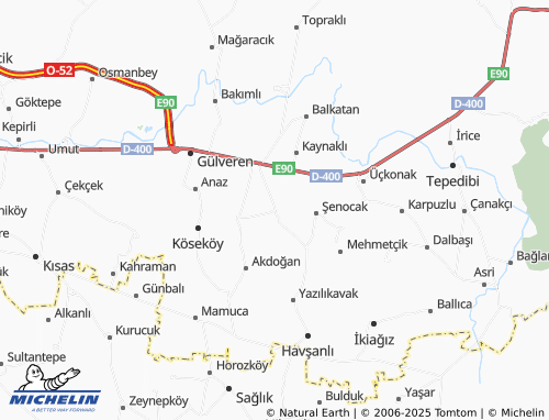 MICHELIN Yarımsu map - ViaMichelin