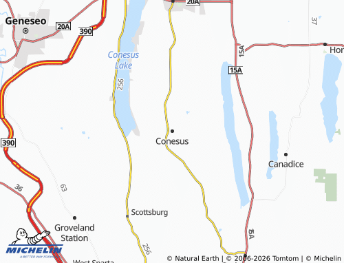 Carte MICHELIN Conesus - ViaMichelin