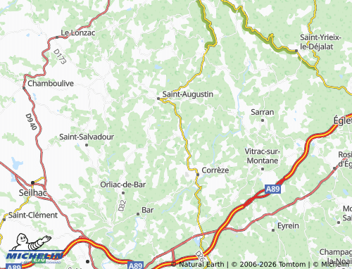 MICHELIN Meyrignac-l'Église map - ViaMichelin