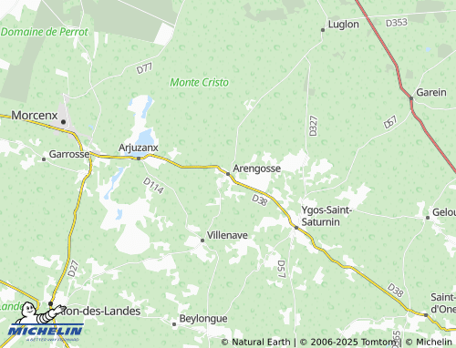 MICHELIN Arengosse map - ViaMichelin