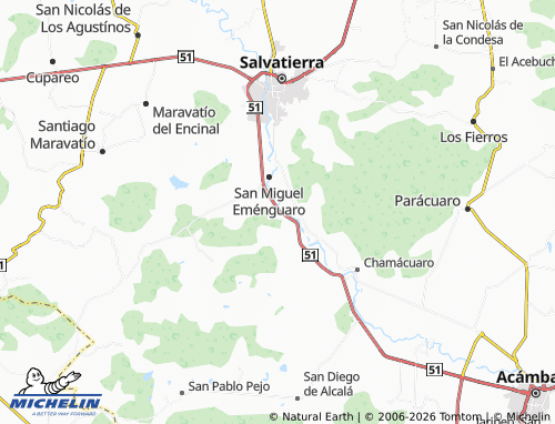 Mappa MICHELIN San Antonio Eménguaro - ViaMichelin