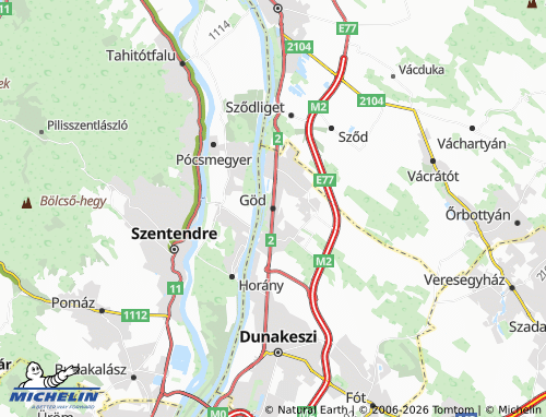 Mappa MICHELIN Göd - ViaMichelin