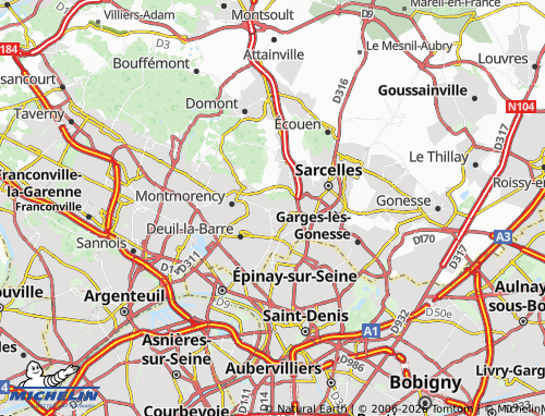MICHELIN Groslay map - ViaMichelin