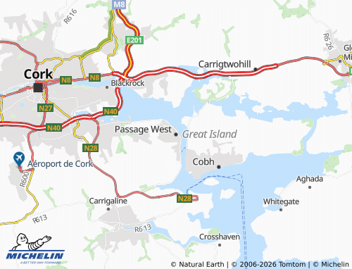 Mappa MICHELIN Passage West - ViaMichelin