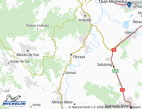 MICHELIN-Landkarte Fărcașa - ViaMichelin