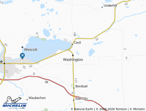 Kaart MICHELIN Washington - ViaMichelin